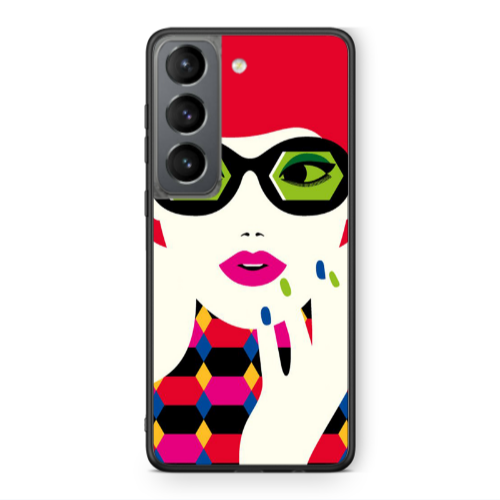 Samsung S21 Red hair girl Black Glossy Θήκη