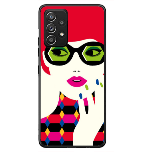 Samsung A33 Red hair girl Black Glossy Θήκη