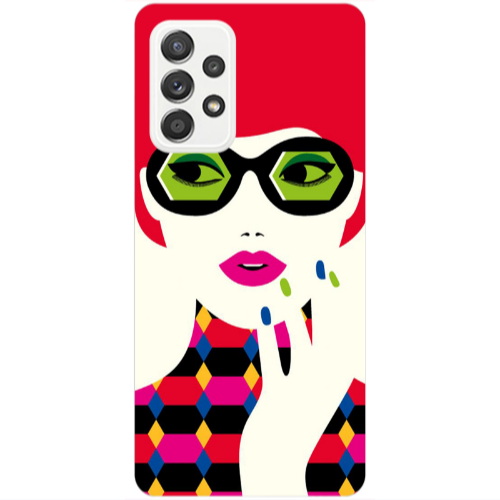 Samsung A53 Red hair girl Transparent Silicone TPU Θήκη