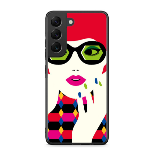 Samsung S22 Plus Red hair girl Black Glossy Θήκη