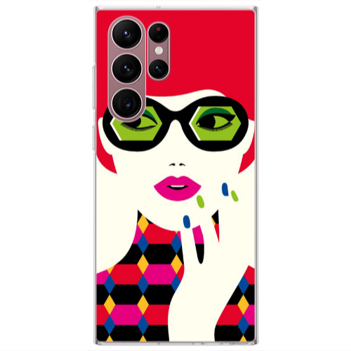 Samsung S22 Ultra Red hair girl Transparent Silicone TPU Θήκη