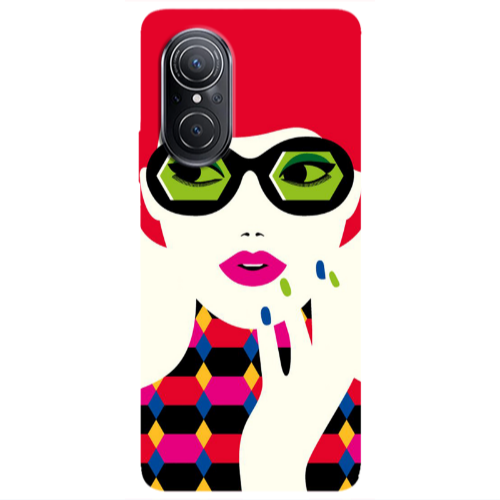 Huawei Nova 9 SE Red hair girl Transparent Silicone TPU Θήκη