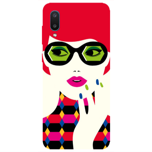 Samsung A02 Red hair girl Transparent Silicone TPU Θήκη