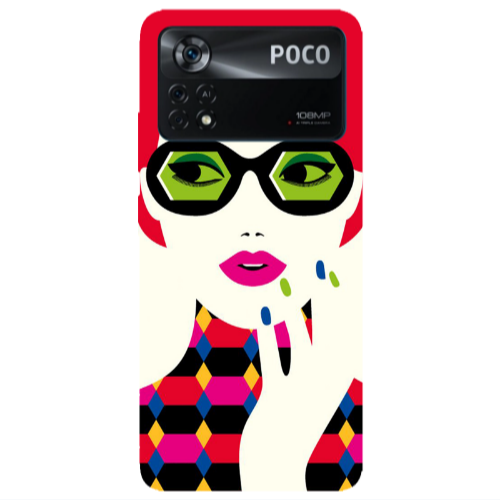 Xiaomi Poco X4 Pro Red hair girl Transparent Silicone TPU Θήκη