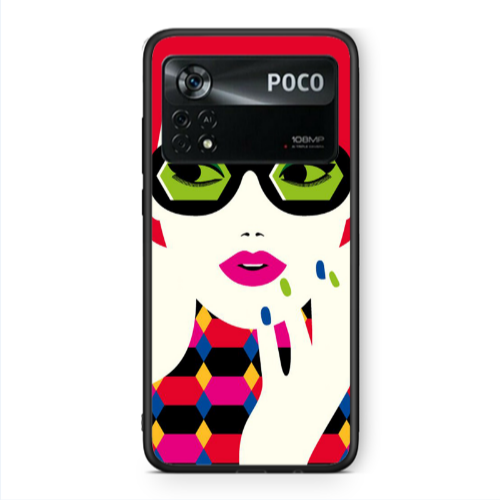Xiaomi Poco X4 Pro Red hair girl Black Glossy Θήκη