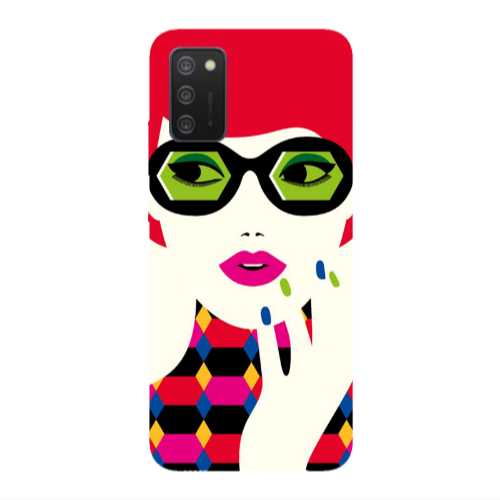Samsung A03S Red hair girl Transparent Silicone TPU Θήκη