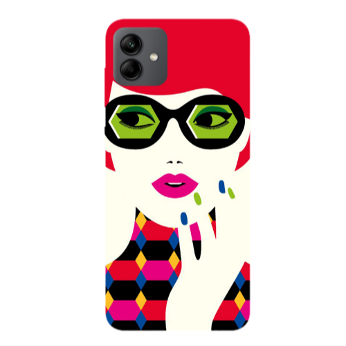 Samsung A04 Red hair girl Transparent Silicone TPU Θήκη