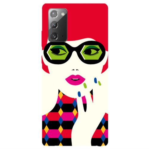 Samsung Note 20 Red hair girl Transparent Silicone TPU Θήκη