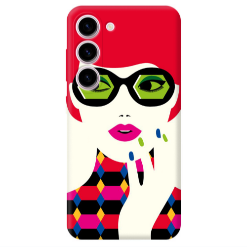 Samsung S23 Red hair girl Transparent Silicone TPU Θήκη