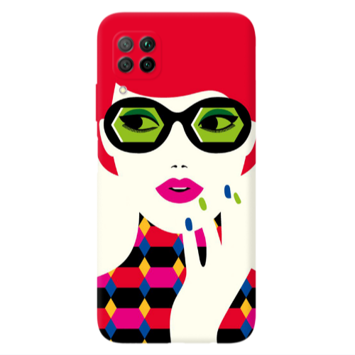 Huawei P40 Lite Red hair girl Transparent Silicone TPU Θήκη