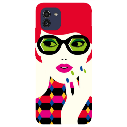 Samsung A03 Red hair girl Transparent Silicone TPU Θήκη