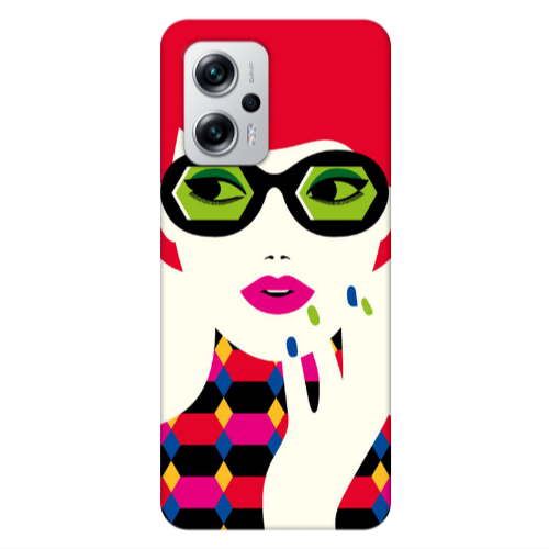 Xiaomi Poco X4 GT Red hair girl Transparent Silicone TPU Θήκη