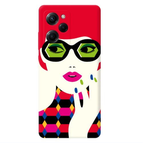 Xiaomi Poco X5 Pro Red hair girl Transparent Silicone TPU Θήκη