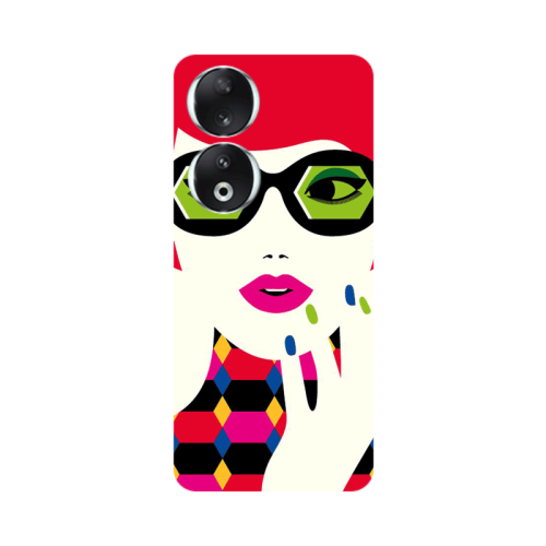Honor 90 5G Red hair girl Transparent Silicone TPU Θήκη
