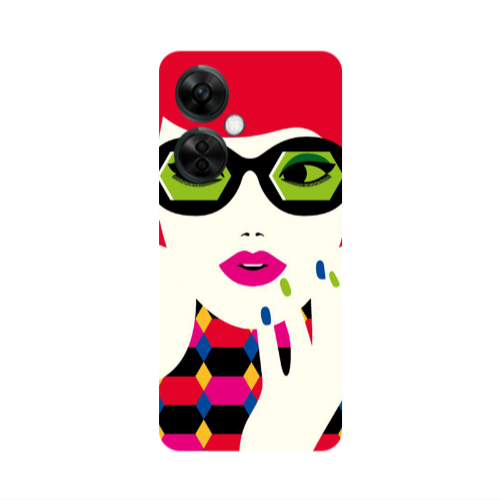Oneplus Nord CE 3 Lite 5G Red hair girl Transparent Silicone TPU Θήκη