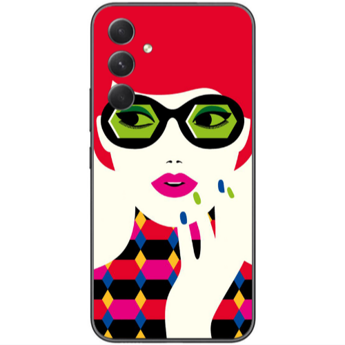 Samsung Galaxy A25 Red hair girl Transparent Silicone TPU Θήκη