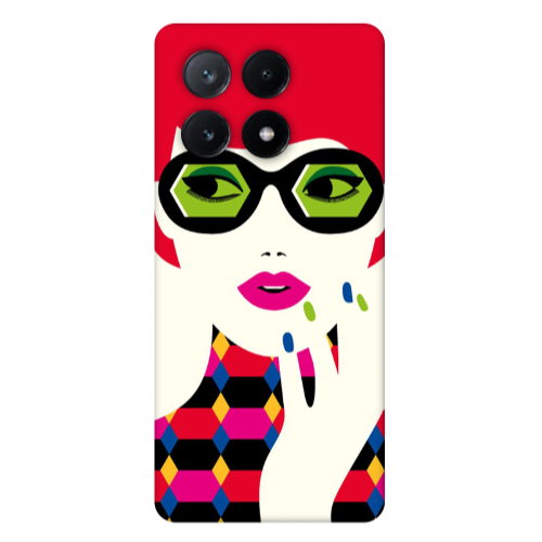 Xiaomi Poco X6Pro 5G Red hair girl Transparent Silicone TPU Θήκη