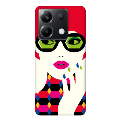 Xiaomi Poco X6 5G Red hair girl Transparent Silicone TPU Θήκη