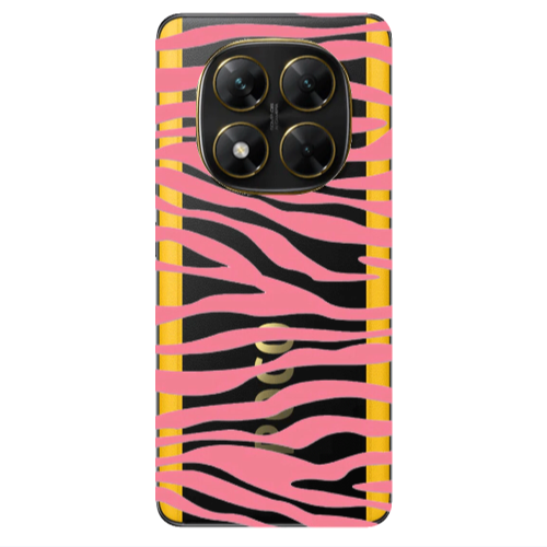 Xiaomi Poco X7 Pink Zebra Transparent Silicone TPU Θήκη