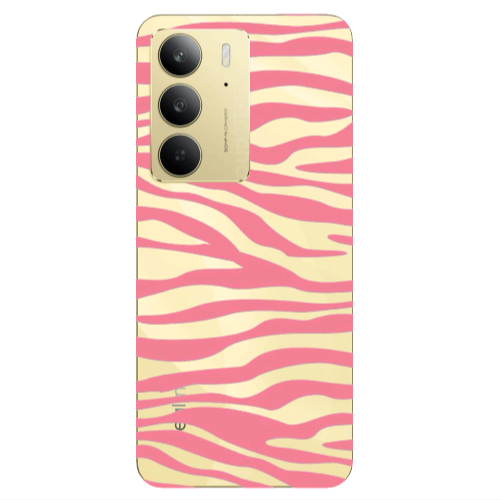 Realme C 75 Pink Zebra Transparent Silicone TPU Θήκη