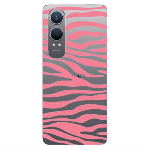 Oneplus Nord Ce 4 lite Pink Zebra Transparent Silicone TPU Θήκη