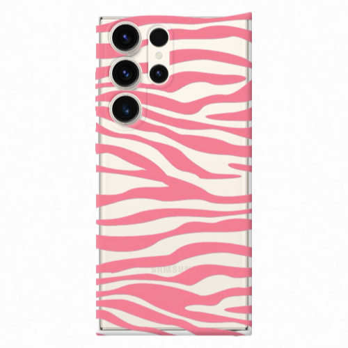 Samsung S25 Ultra Pink Zebra Transparent Silicone TPU Θήκη