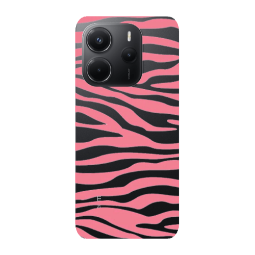 Xiaomi Redmi Note 14 Pink Zebra Transparent Silicone TPU Θήκη
