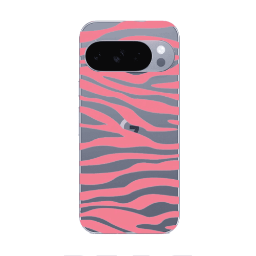 Google Pixel 10 Pro Pink Zebra Transparent Silicone TPU Θήκη