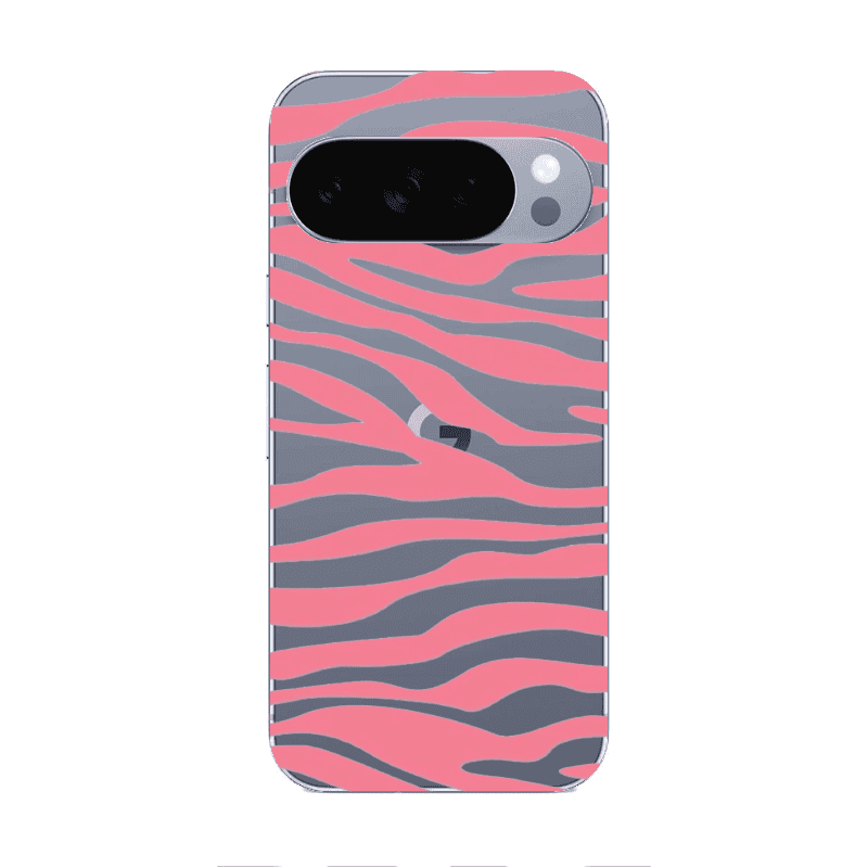 Google Pixel 10 Pro XL Pink Zebra Transparent Silicone TPU Θήκη