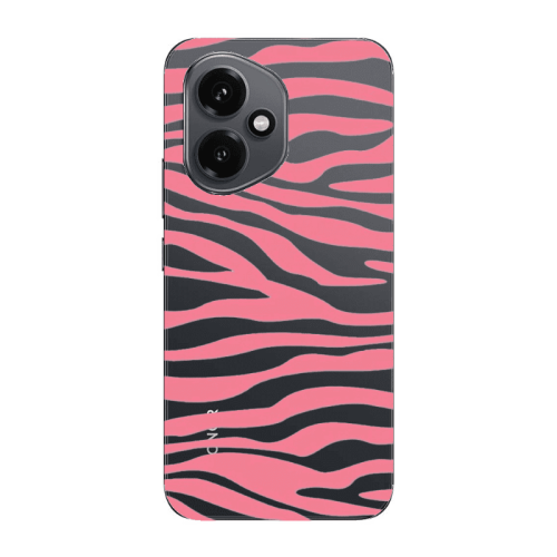 Honor Magic 400 Pink Zebra Transparent Silicone TPU Θήκη