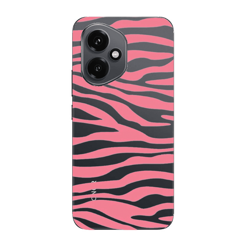 Honor Magic 400 Pink Zebra Transparent Silicone TPU Θήκη