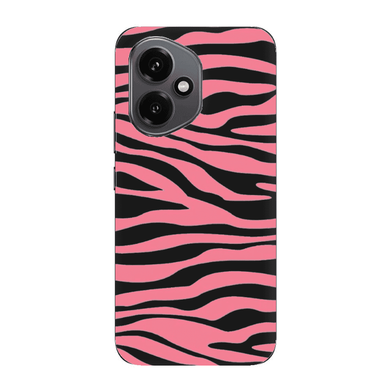 Honor Magic 400 Pink Zebra Black Colored Silicone TPU Θήκη