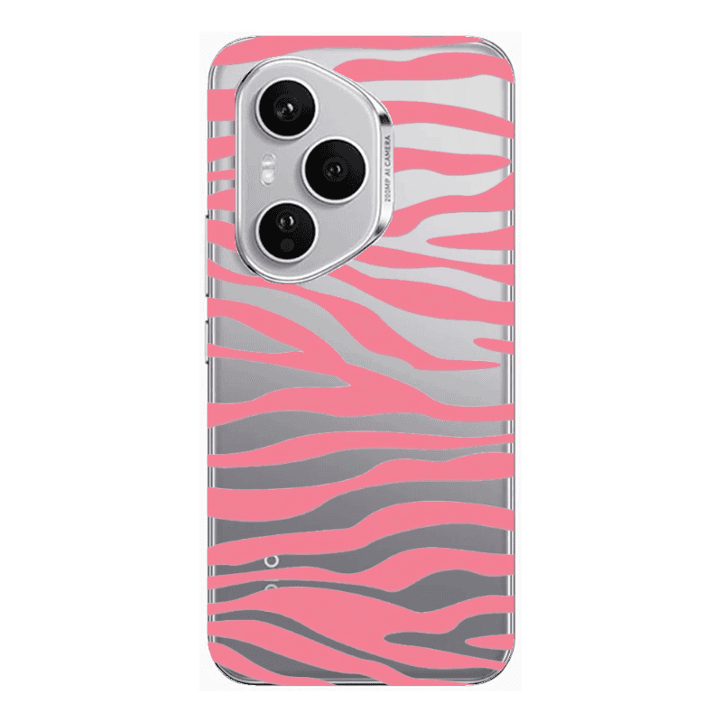 Honor Magic 400 Pro Pink Zebra Transparent Silicone TPU Θήκη