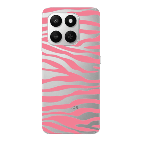 Honor Magic 400 Smart Pink Zebra Transparent Silicone TPU Θήκη