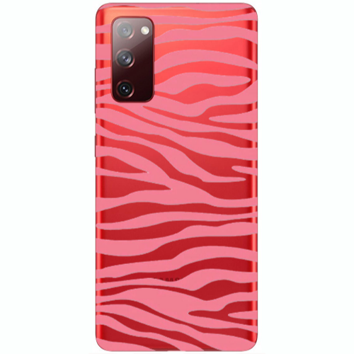 Samsung S20 FE Pink Zebra Transparent Silicone TPU Θήκη