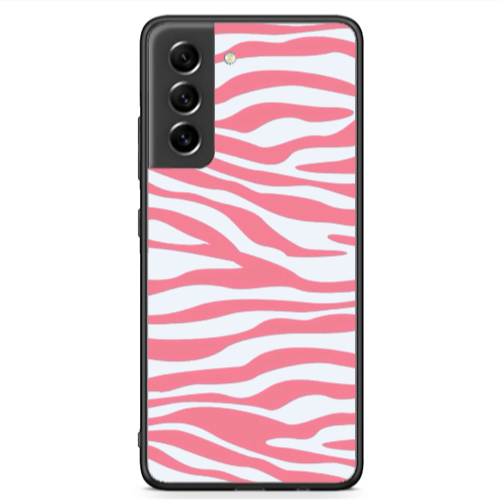 Samsung S21 FE Pink Zebra Black Glossy Θήκη