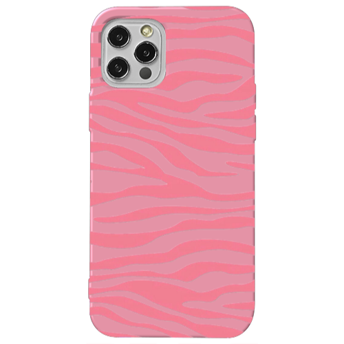 Apple iPhone 13 Pro Pink Zebra Pink Colored Silicone TPU Θήκη