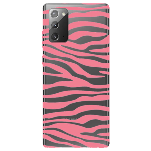 Samsung Note 20 Pink Zebra Transparent Silicone TPU Θήκη