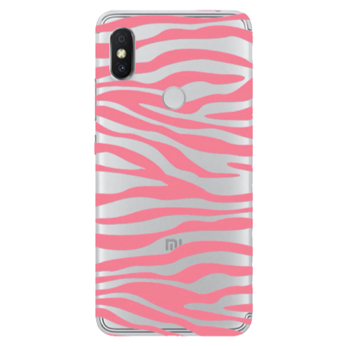 Xiaomi Redmi S2 Pink Zebra Transparent Silicone TPU Θήκη