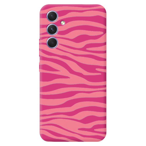 Samsung A54 Pink Zebra Fuchsia Colored Silicone TPU Θήκη