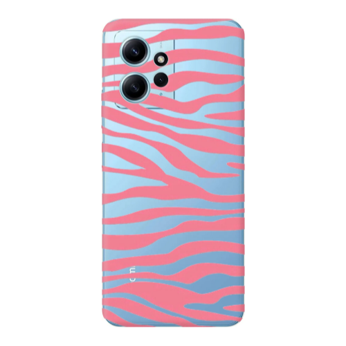 Xiaomi Redmi Note 12 4G Pink Zebra Transparent Silicone TPU Θήκη