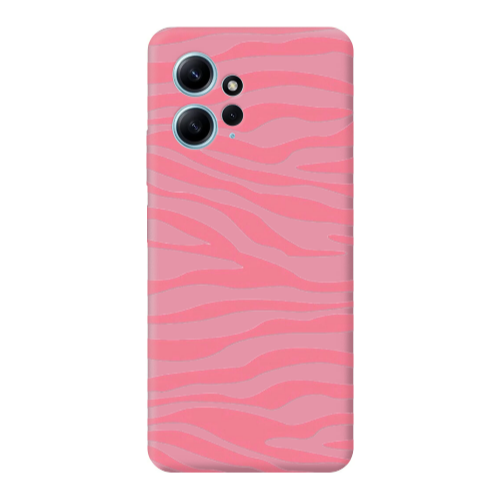 Xiaomi Redmi Note 12 4G Pink Zebra Pink Colored Silicone TPU Θήκη