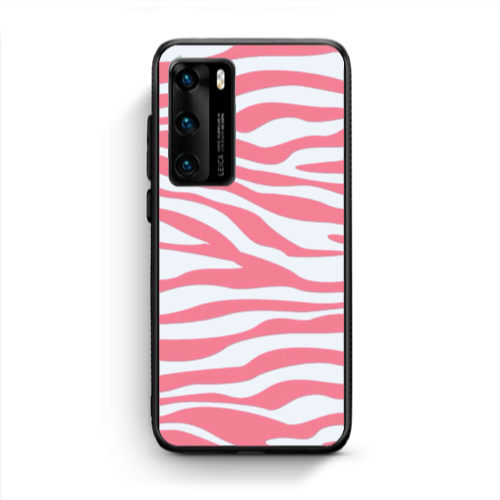 Huawei P40 Pink Zebra Black Glossy Θήκη