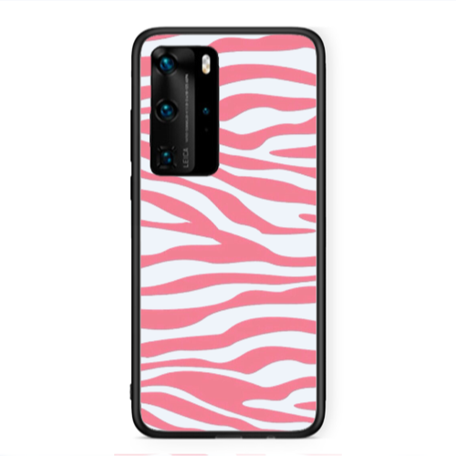 Huawei P40 Pro Pink Zebra Black Glossy Θήκη
