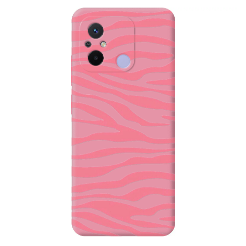Xiaomi Redmi 12C Pink Zebra Pink Colored Silicone TPU Θήκη