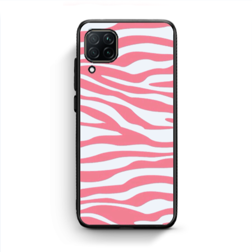 Huawei P40 Lite Pink Zebra Black Glossy Θήκη