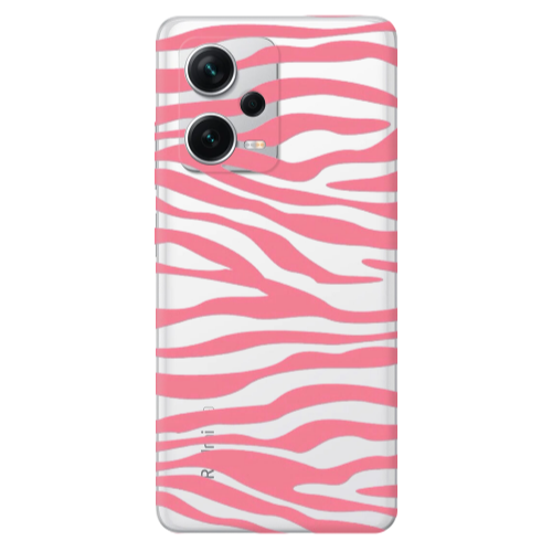 Xiaomi Redmi Note 12 5G Pink Zebra Transparent Silicone TPU Θήκη