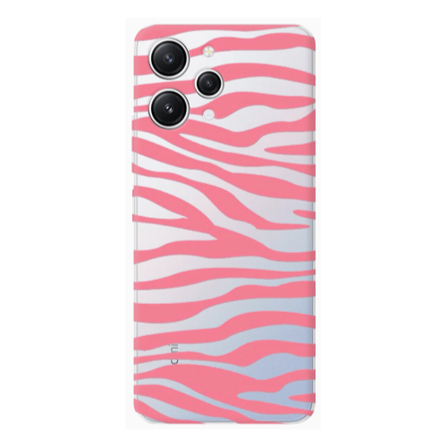 Xiaomi Redmi 12 Pink Zebra Transparent Silicone TPU Θήκη