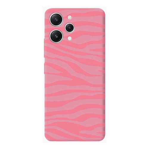 Xiaomi Redmi 12 Pink Zebra Pink Colored Silicone TPU Θήκη