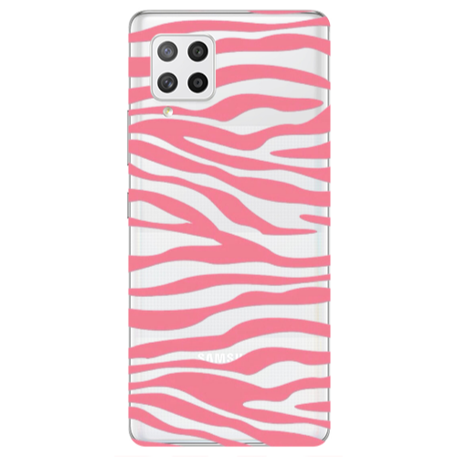 Samsung A42 5G Pink Zebra Transparent Silicone TPU Θήκη
